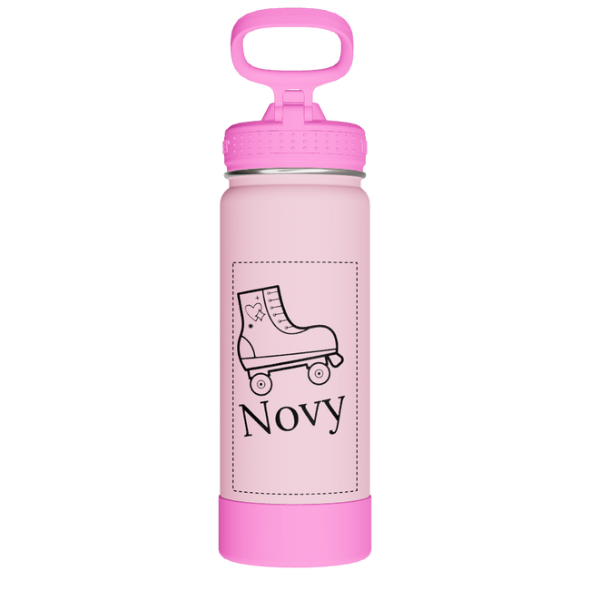 Actives Kids Glow In The Dark Water Bottle With Straw Lid - customized