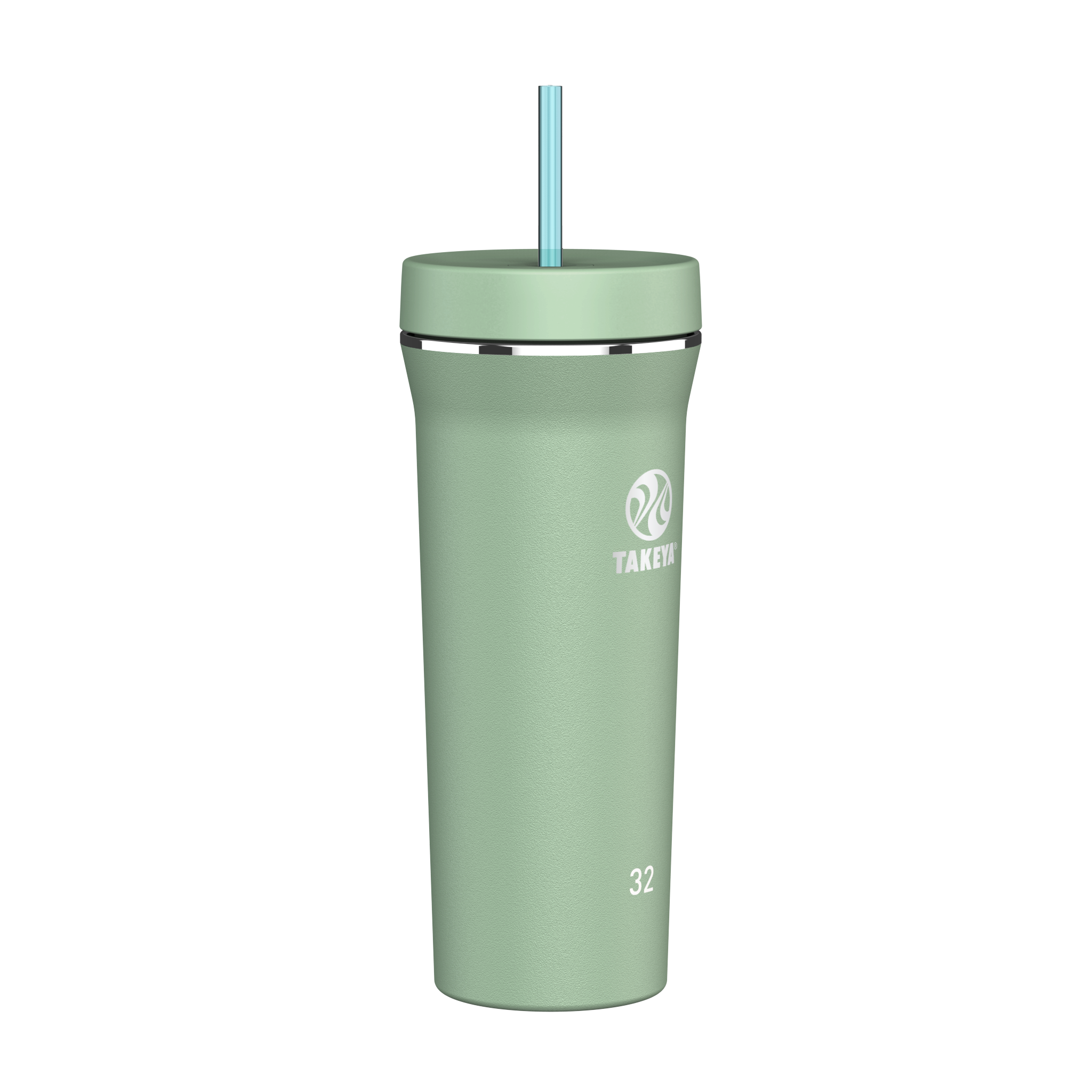 32oz. Glass Tumbler with Handle and Straw