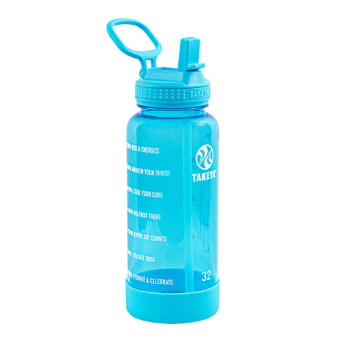 Tritan Motivational Water Bottle With Straw Lid