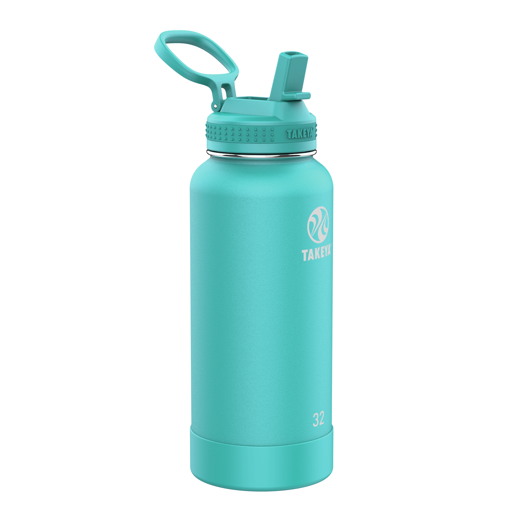 32 Oz Insulated Water Bottles Bulk 2 Pack with Straw Lid &