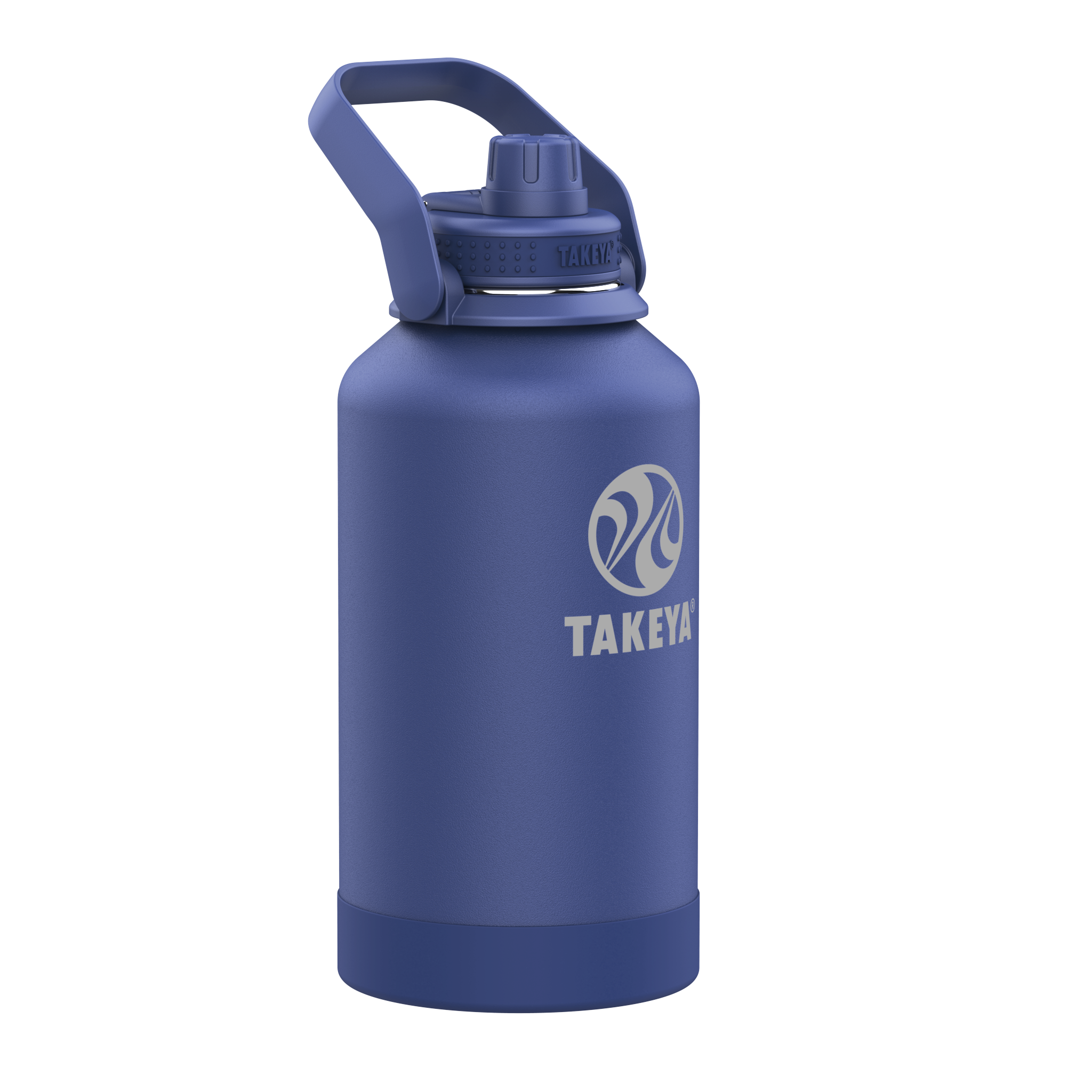 22oz Insulated Water Bottle with Straw - Powder Coated Navy Blue