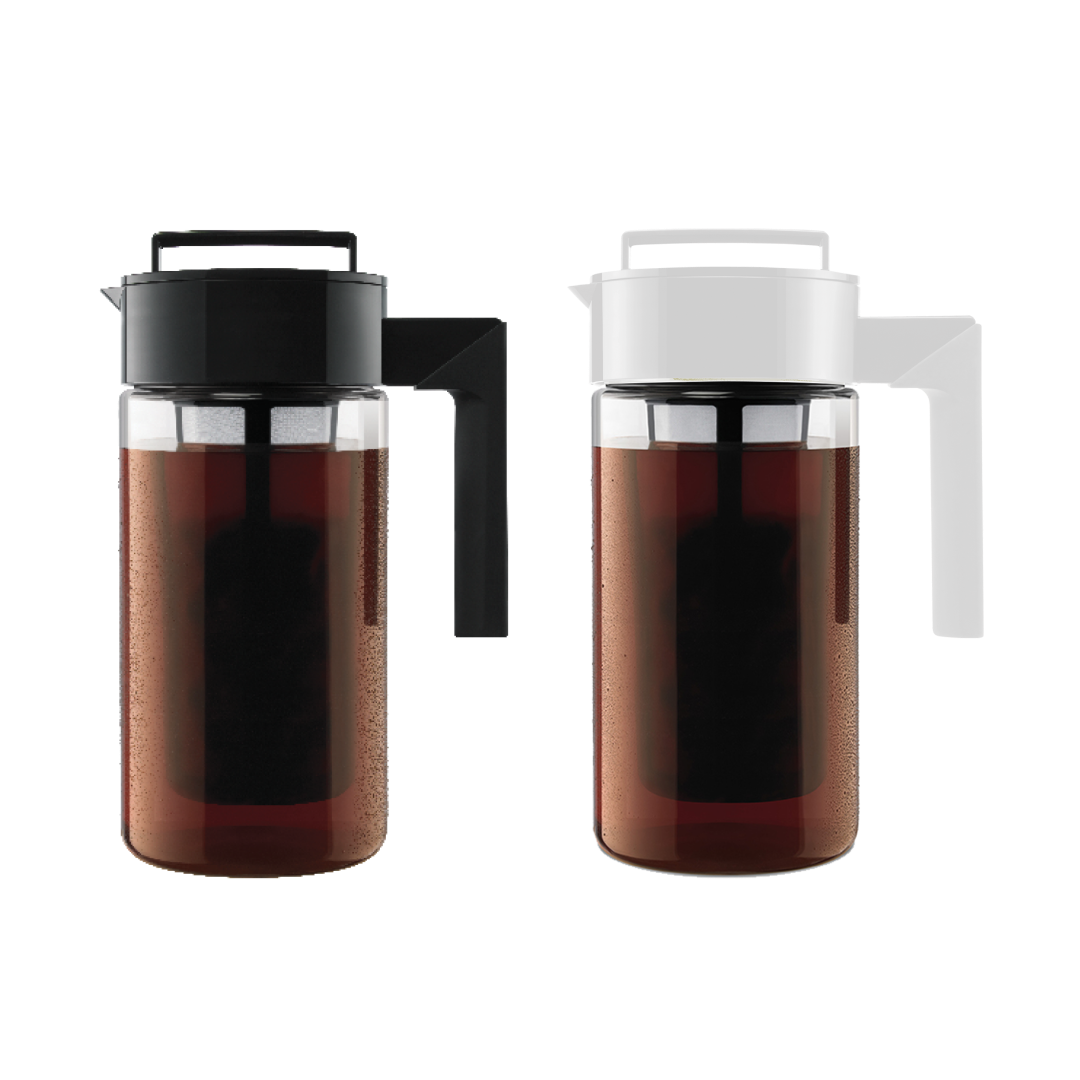 Takeya Cold Brew Tritan Plastic Coffee Maker Pitcher with Airtight Lid, 1  Quart, Black 