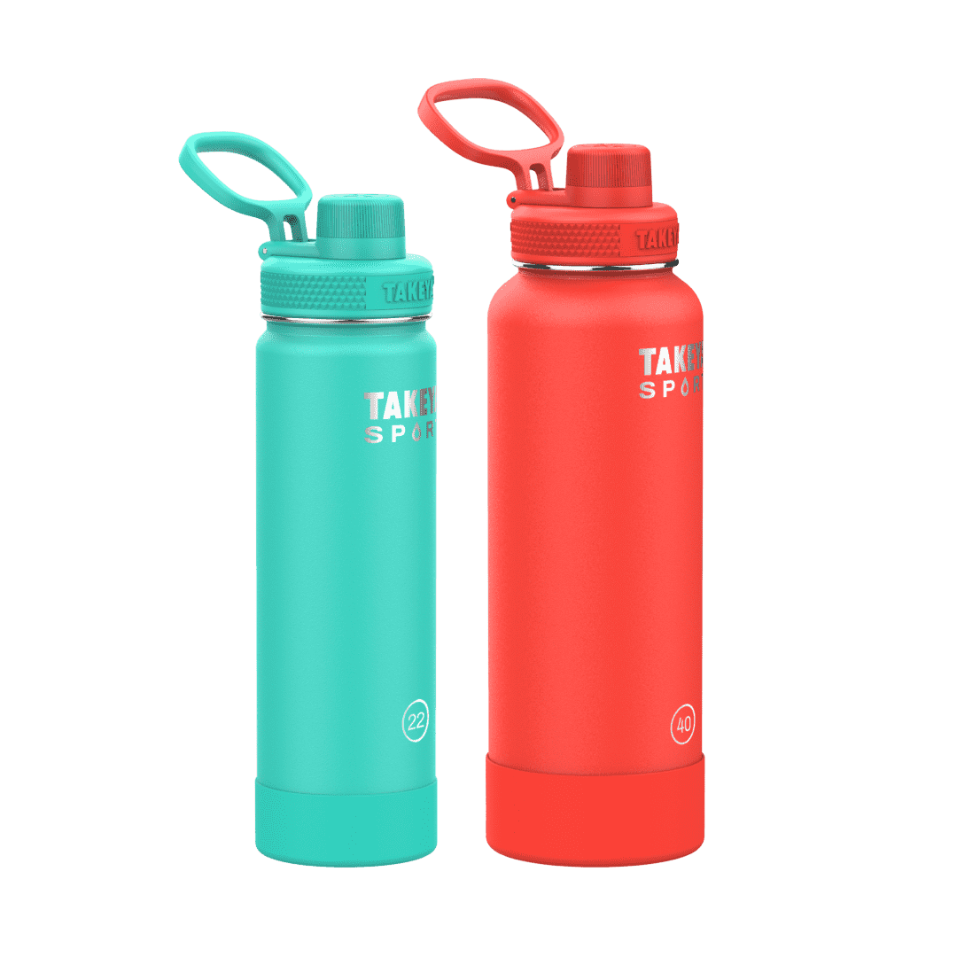 Cirkul Pink Stainless Steel Water Bottle With Pink Grip Lid 32oz