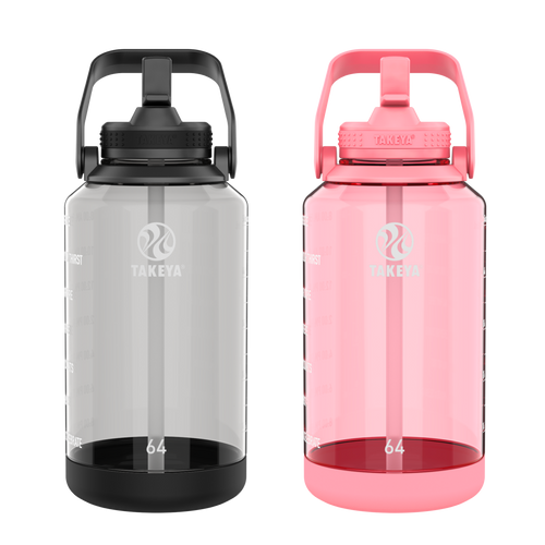 Special Savings Motivational Bottle 2pc - 64 oz Stormy Black + 64 oz Flutter Pink