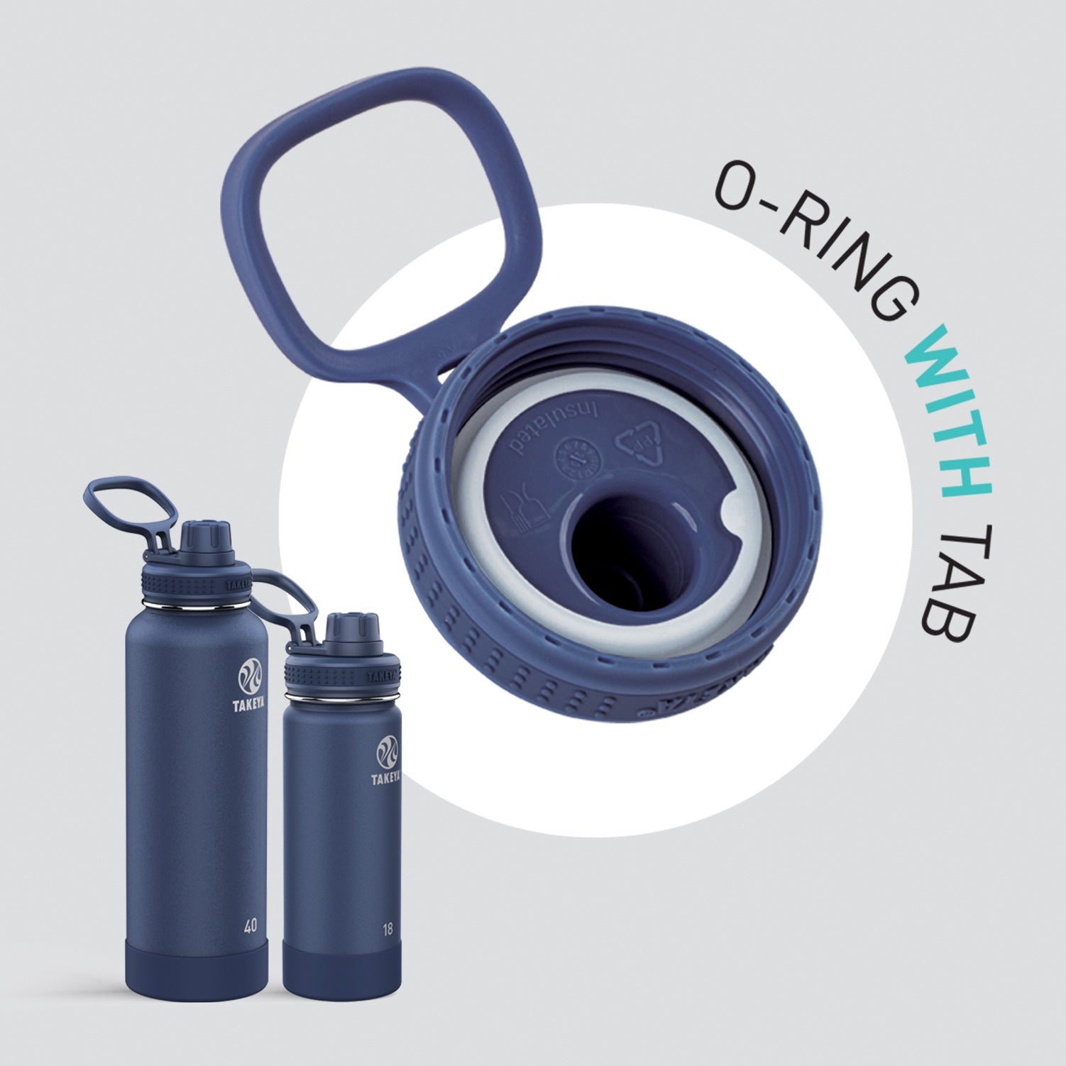 Stainless Steel Water Bottle Actives O-Ring 2pk Takeya USA