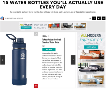 15 Water Bottles You'll Acutally Use Everyday