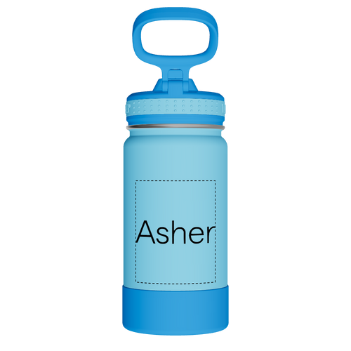 Actives Kids Water Bottle With Straw Lid - customized