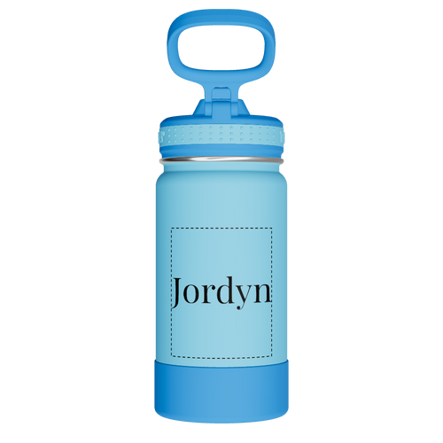 Actives Kids Water Bottle With Straw Lid - customized