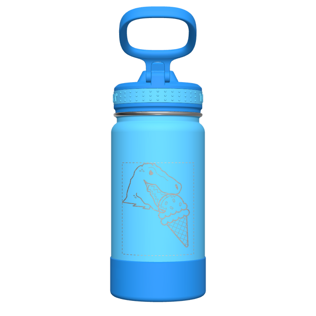 Actives Kids Water Bottle With Straw Lid - customized