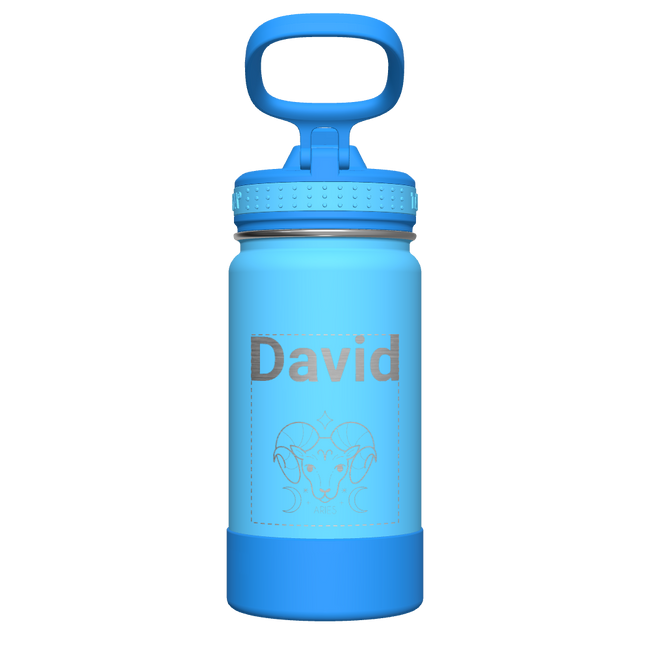 Actives Kids Water Bottle With Straw Lid - customized