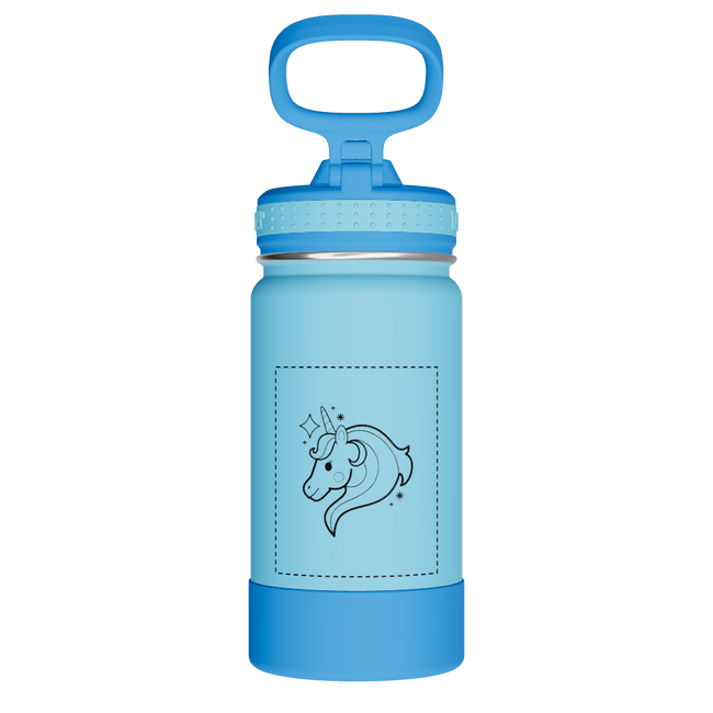 Actives Kids Water Bottle With Straw Lid - customized