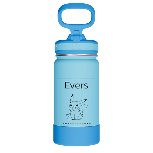 Actives Kids Water Bottle With Straw Lid - customized