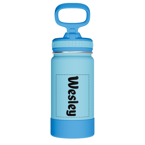 Actives Kids Water Bottle With Straw Lid - customized