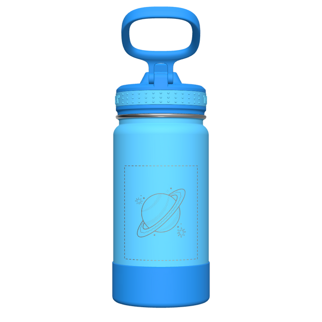 Actives Kids Water Bottle With Straw Lid - customized