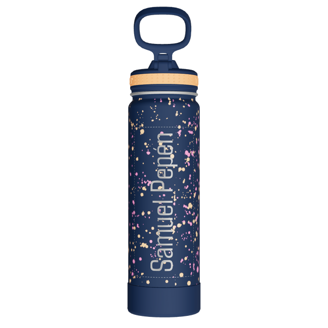 Actives Water Bottle With Straw Lid - customized