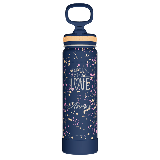 Actives Water Bottle With Straw Lid - customized