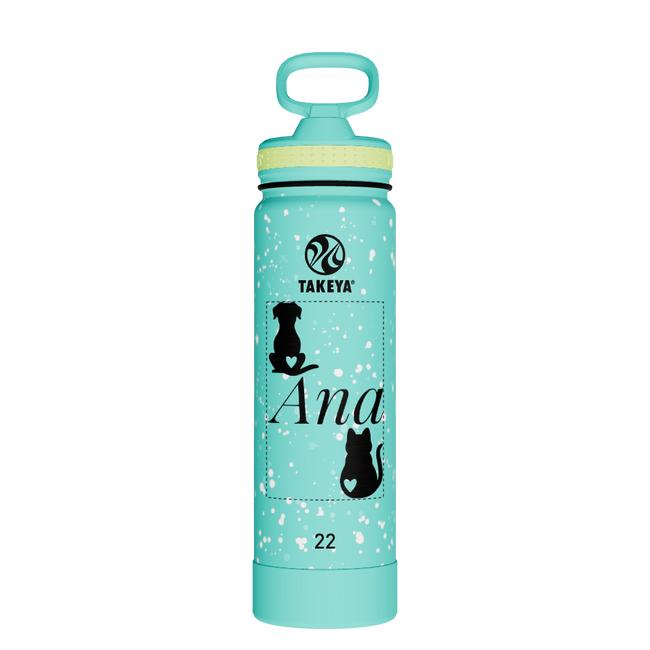 Actives Water Bottle With Straw Lid - customized