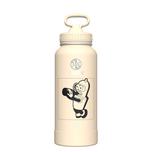 Bottle Straw Lid Oatmilk - customized