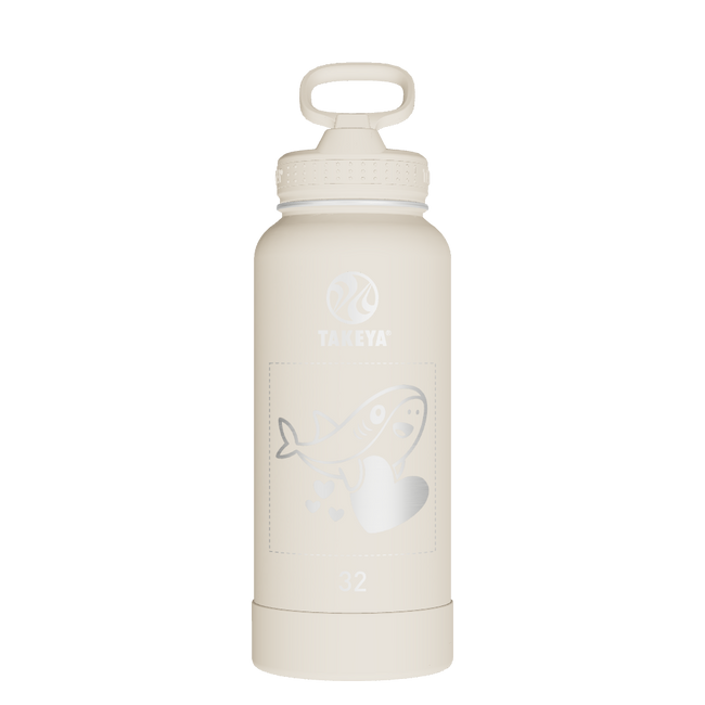 Actives Water Bottle With Straw Lid - customized