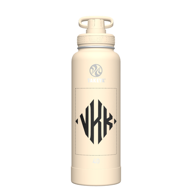40oz Bottle Spout Lid Oatmilk - customized