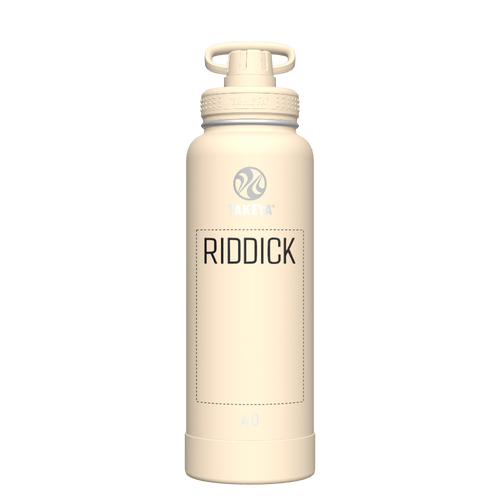 40oz Bottle Spout Lid Oatmilk - customized
