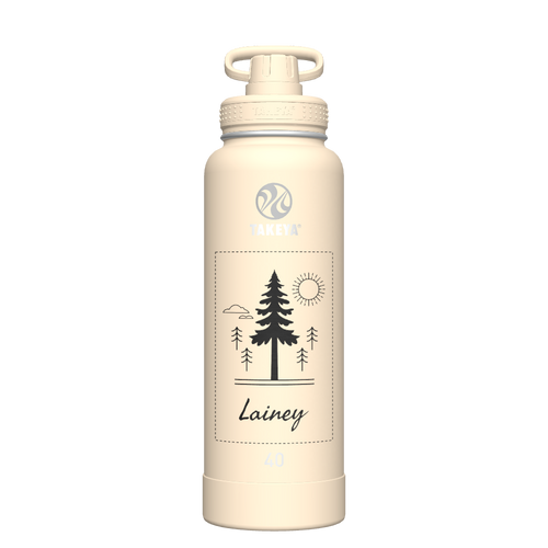 40oz Bottle Spout Lid Oatmilk - customized
