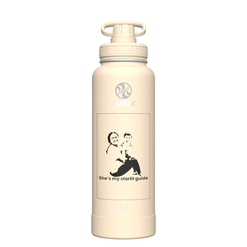 40oz Bottle Spout Lid Oatmilk - customized