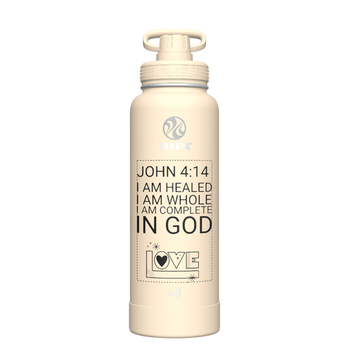 40oz Bottle Spout Lid Oatmilk - customized