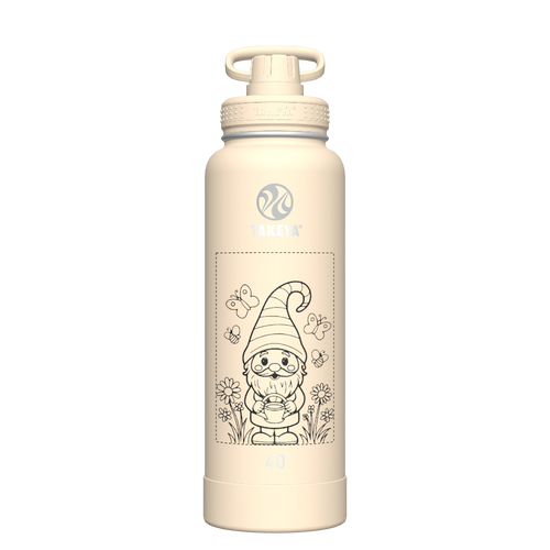 40oz Bottle Spout Lid Oatmilk - customized
