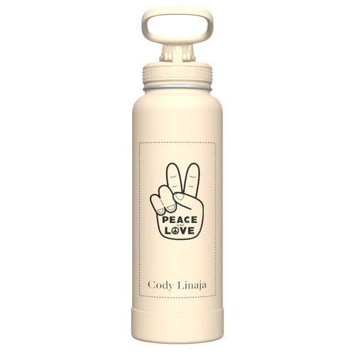 40oz Bottle Spout Lid Oatmilk - customized