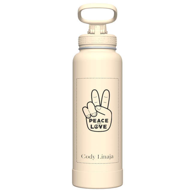 40oz Bottle Spout Lid Oatmilk - customized