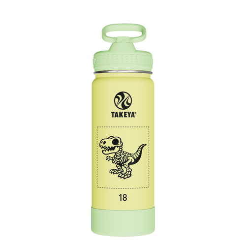 Actives Kids Glow In The Dark Water Bottle With Straw Lid - customized