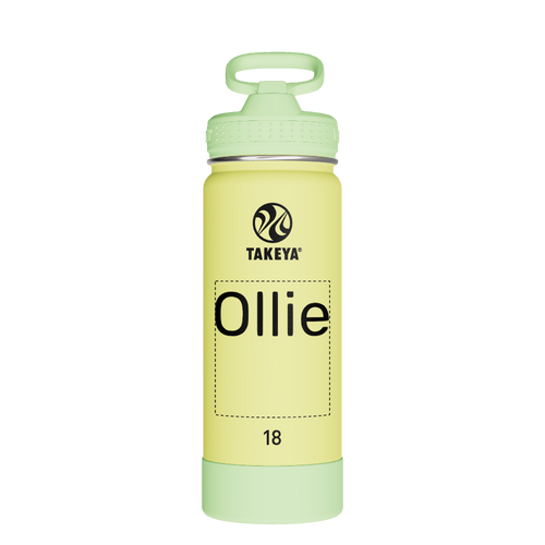 Actives Kids Glow In The Dark Water Bottle With Straw Lid - customized
