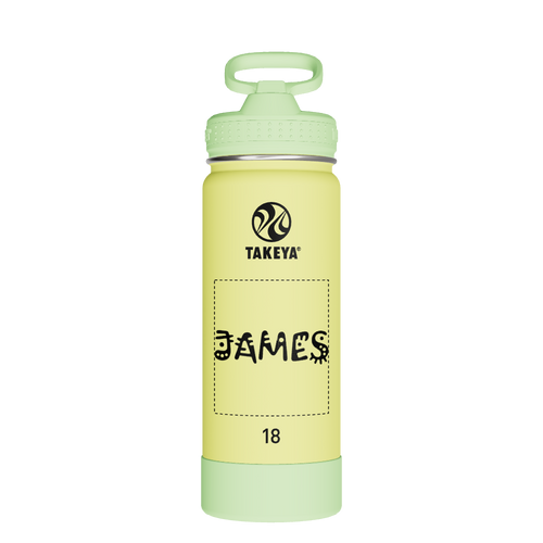 Actives Kids Glow In The Dark Water Bottle With Straw Lid - customized