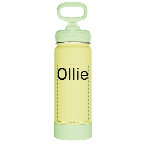 Actives Kids Glow In The Dark Water Bottle With Straw Lid - customized