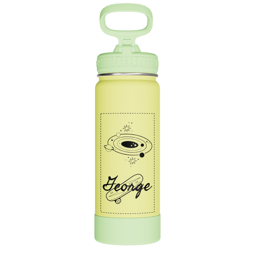 Actives Kids Glow In The Dark Water Bottle With Straw Lid - customized