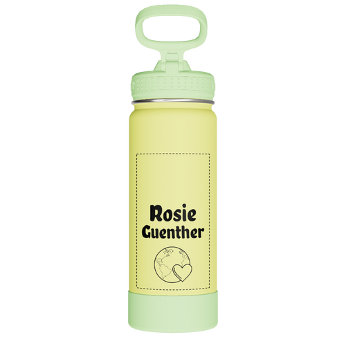 Actives Kids Glow In The Dark Water Bottle With Straw Lid - customized