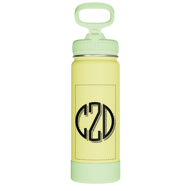 Actives Kids Glow In The Dark Water Bottle With Straw Lid - customized