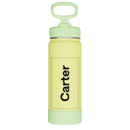 Actives Kids Glow In The Dark Water Bottle With Straw Lid - customized