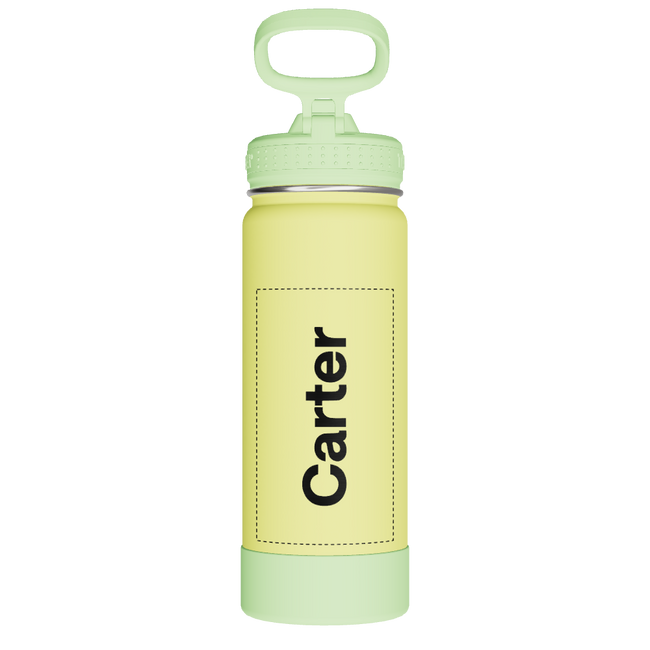 Actives Kids Glow In The Dark Water Bottle With Straw Lid - customized