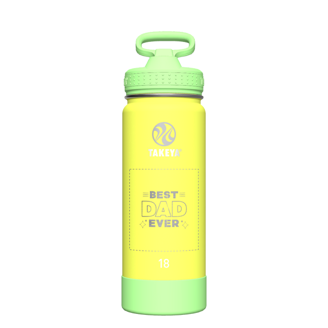 Actives Kids Glow In The Dark Water Bottle With Straw Lid - customized