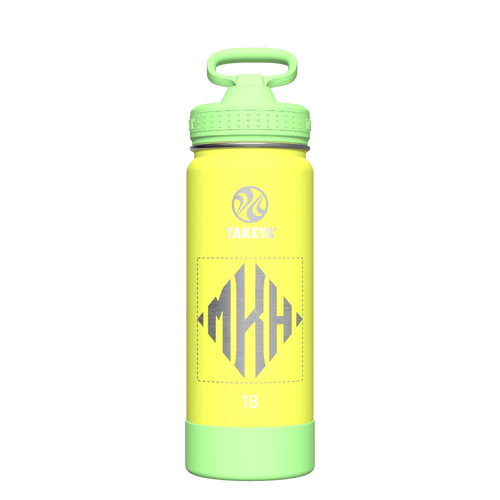 Actives Kids Glow In The Dark Water Bottle With Straw Lid - customized