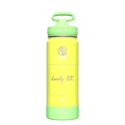 Actives Kids Glow In The Dark Water Bottle With Straw Lid - customized