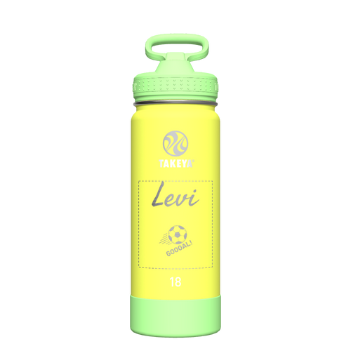 Actives Kids Glow In The Dark Water Bottle With Straw Lid - customized