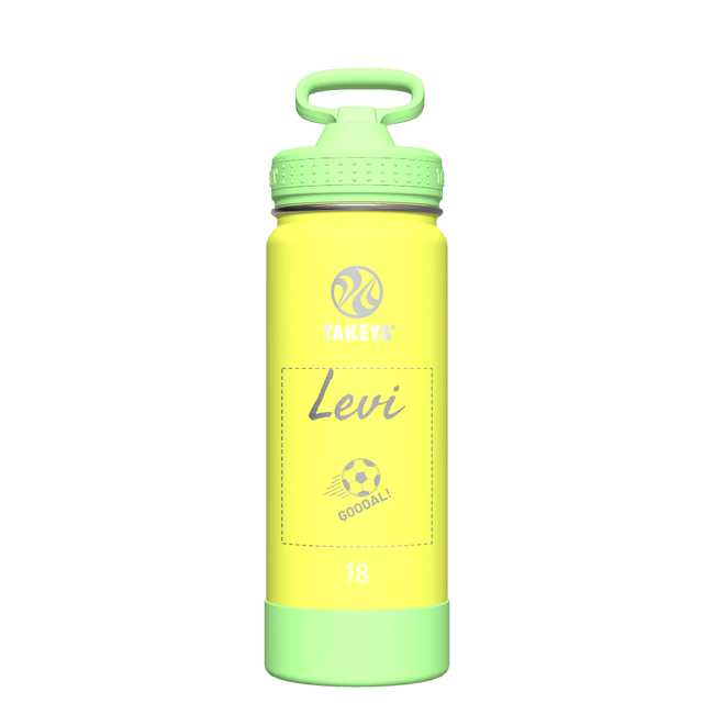 Actives Kids Glow In The Dark Water Bottle With Straw Lid - customized
