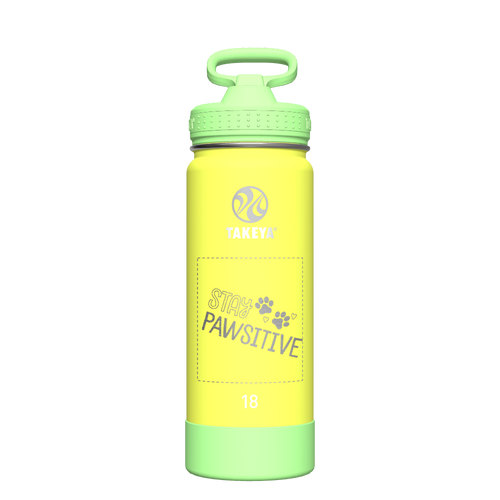 Actives Kids Glow In The Dark Water Bottle With Straw Lid - customized