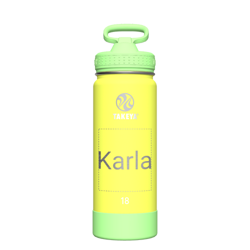 Actives Kids Glow In The Dark Water Bottle With Straw Lid - customized