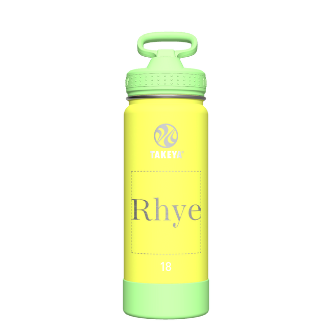 Actives Kids Glow In The Dark Water Bottle With Straw Lid - customized