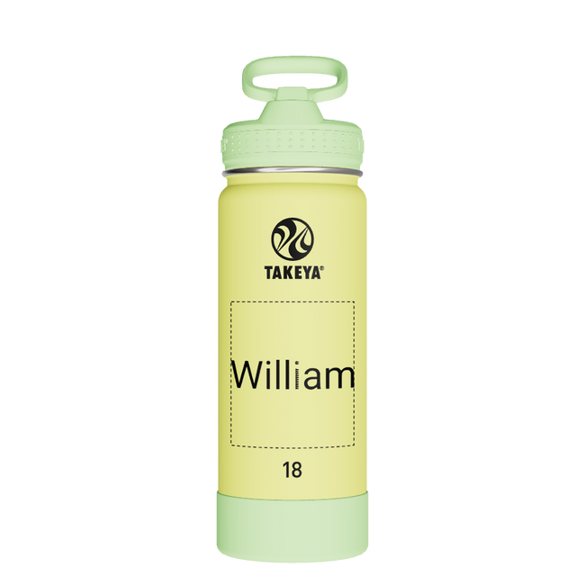 Actives Kids Glow In The Dark Water Bottle With Straw Lid - customized