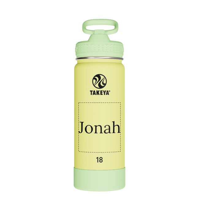 Actives Kids Glow In The Dark Water Bottle With Straw Lid - customized